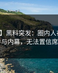 【爆料】黑料突发：圈内人在昨晚被曝曾参与内幕，无法置信席卷全网