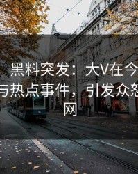 【爆料】黑料突发：大V在今日凌晨被曝曾参与热点事件，引发众怒席卷全网